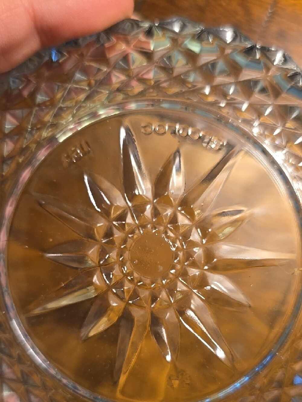 2 Arcoroc France Clear Glass Individual Salad Bowls Diamant Pattern - Picture 4 of 4